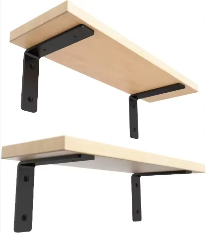 Factory Floating Shelf Bracket 6 Inch T Black Hidden Brackets For Shelves