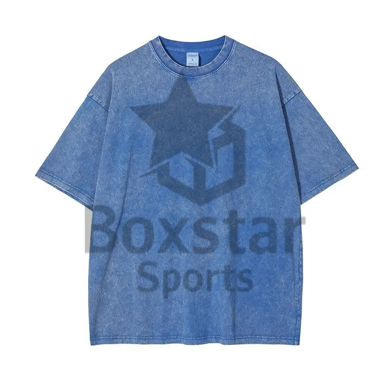 Distressed Men 100% Cotton T Shirt High Quality Blank Logo Custom Faded Oversized Stone Washed T Shirt
