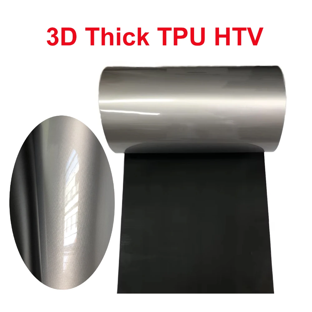 Quality Flex HTV 3D TPU Thick Heat Transfer Vinyl Rolls Textil Rolls Best Selling Fashion Heat Transfer Vinyl Flex New Film