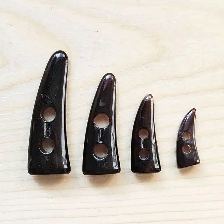 Real Buffalo Horn Toggle Button Genuine Horn Buttons Wholesale Cheapest Toggles Button For Jeans Coat Top Quality