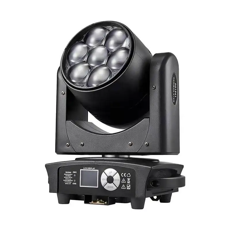 7x40W RGBW 4-in-1 LED Beam Wash Zoom Moving Head Lighting
