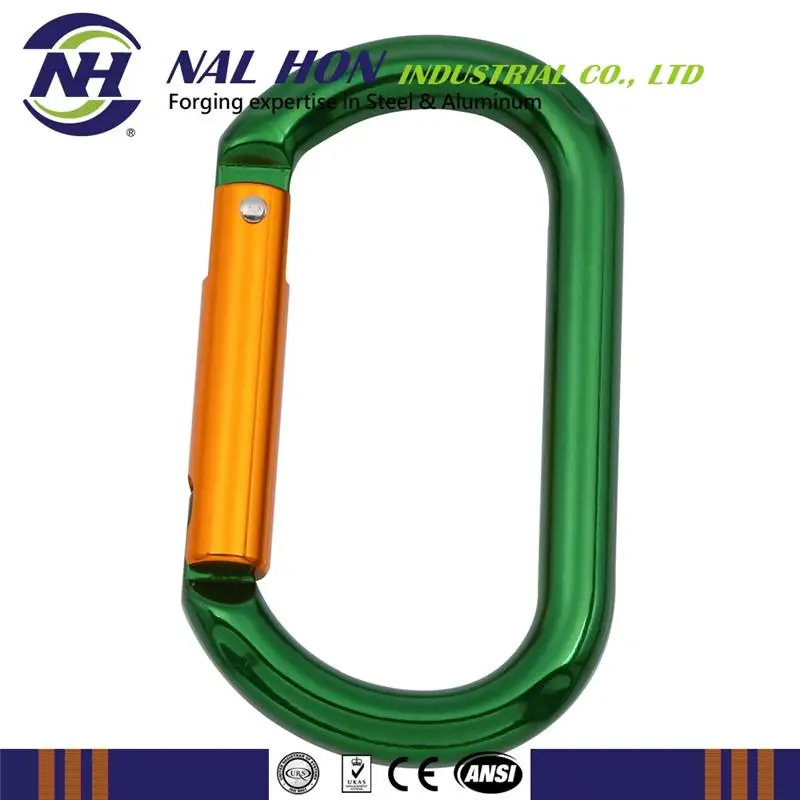 Lightweight 24kn aluminum locking carabiner