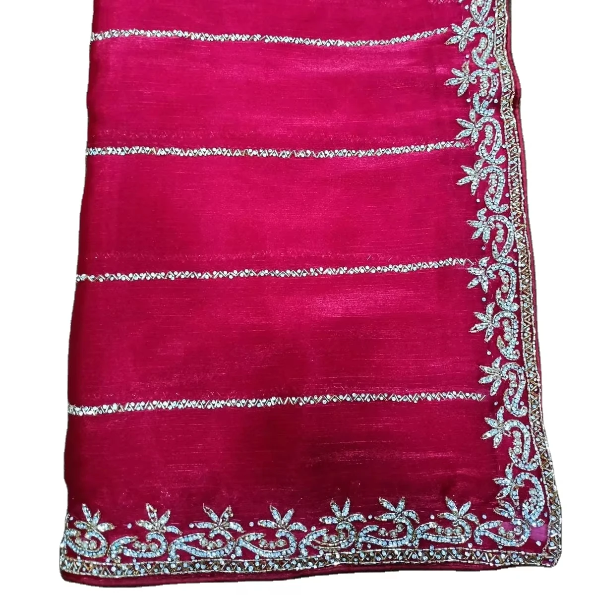 Женская блузка из чистого шелка из органзы с нитками, блестками, в индийском стиле, для свадеб и вечеринок