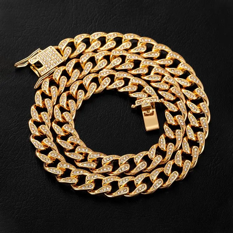 Best Price Luxury Style 14K Yellow Gold Cuban Chain for Men Excellent Quality Brilliant Cut Lab Grown Diamond for Engagement