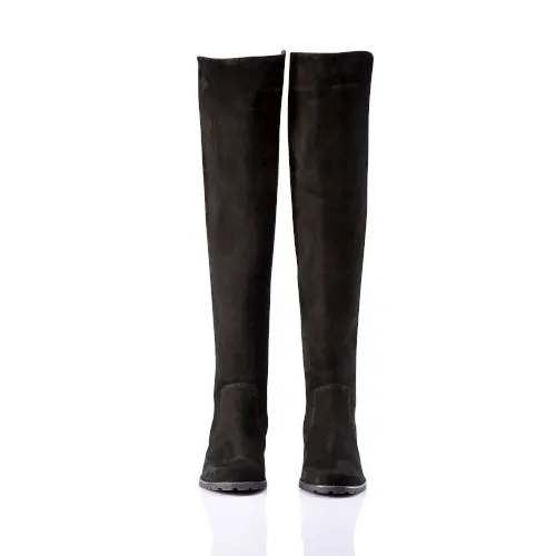 Knee High Boots_Black Suede 220mm|225mm|230mm|235mm|240mm|245mm|250mm|255mm Korean fashion Trending products 2024 new arrivals