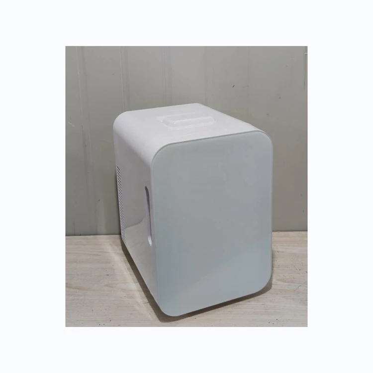 Portable car fridge freezer mini cake display refrigerator 10L glass door beauty mini fridge