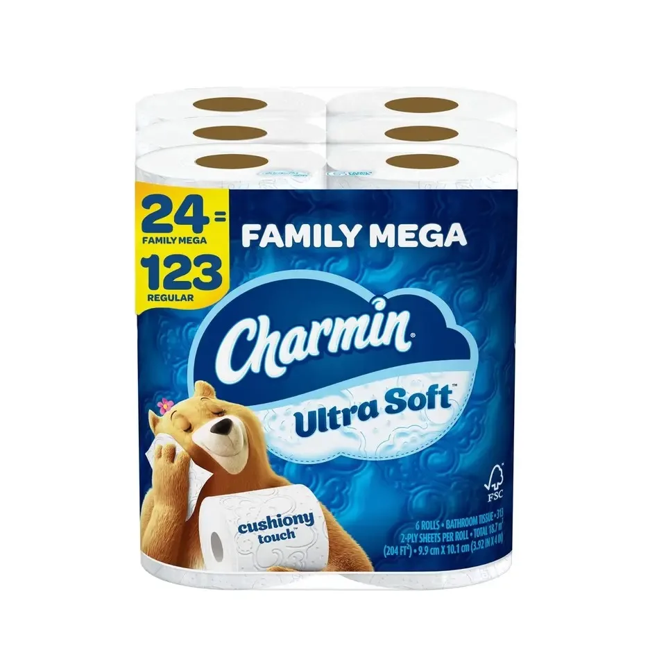 Charmin-ультра мягкая туалетная бумага с сенсорным экраном 24 семейных мега-рулона