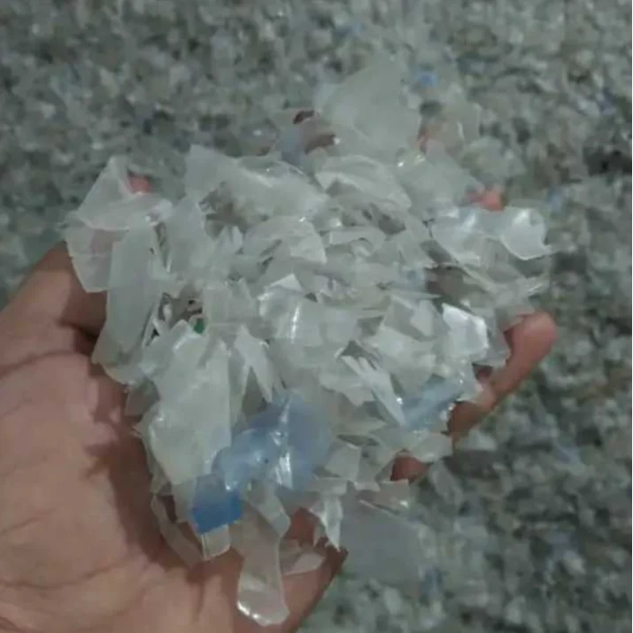 Buy Cold and Hot Washed PET Bottle Flakes Scraps Plastic Clear Green White Blue CAS Packing Mix Color