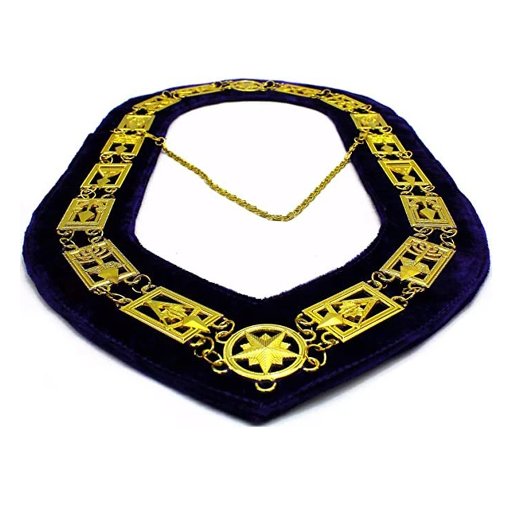 Most Popular Design Of 2024 Masonic Chain Collar Customized Innovative Design High Quality Stylish Masonic Chain Collar
