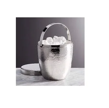 ice bucket with lid for hotel at lower cost top sale metal ice bucket holder with brass handle for home