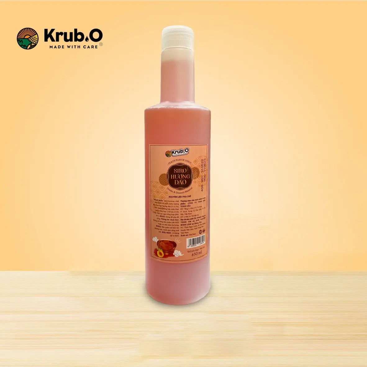 Vietnam Popular Concentrated Juice Peach Syrup for Bubble Milk Tea High Standard Good Price Wholesale