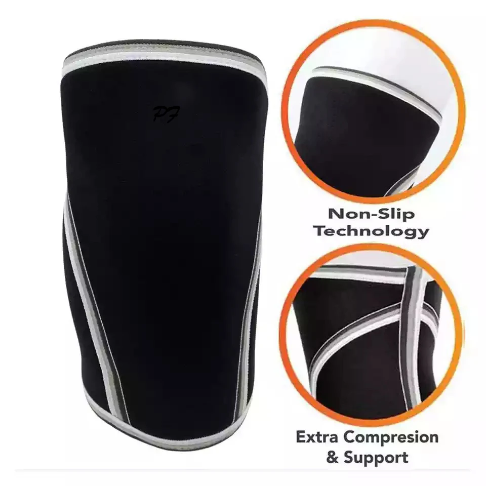 Высококачественные сшиваемые тяжелые подтяжки 5 мм 7 мм Неопреновые коленные рукава дышащий компрессионный рукав бандаж Поддержка Спорт