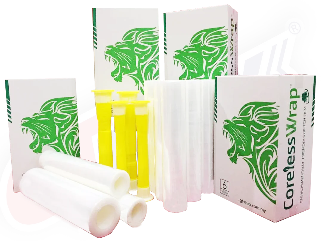 Stretch film - Coreless Stretch Film First Coreless Technology in Malaysia for packaging industries use GT-MAX