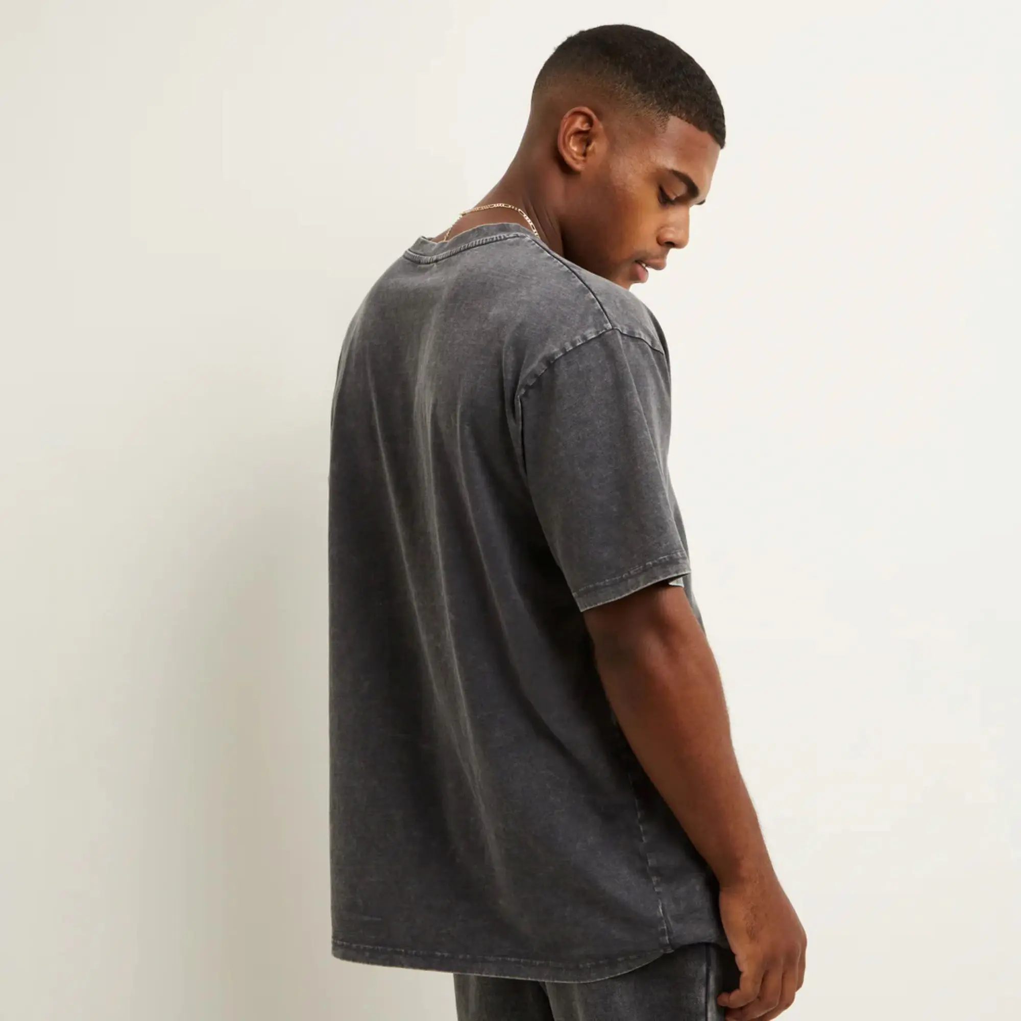 High Quality Acid Washed Wholesale Customize Heavyweight Boxy Cotton Hip Hop Oversized Tshirt Vintage Stone TShirt drop shoulder