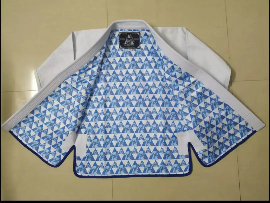 CUSTOM New Model Brazilian JIU JITSU GI / CUSTOM  BJJ KIMONO / Custom  Contrast Grey Color and  Stitching  Color JIU JITSU GI