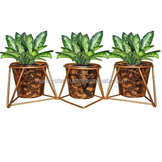 Luxury Quality Customizable White Metal Pot with Stand for Indoor Outdoor Decor Garden Home Nursery Elegant Design Floor Usage