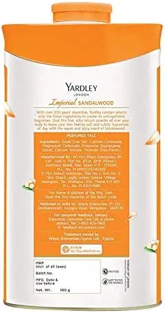 Сухой тальк из сандалового дерева Yardley London-250 г дезодорирующий