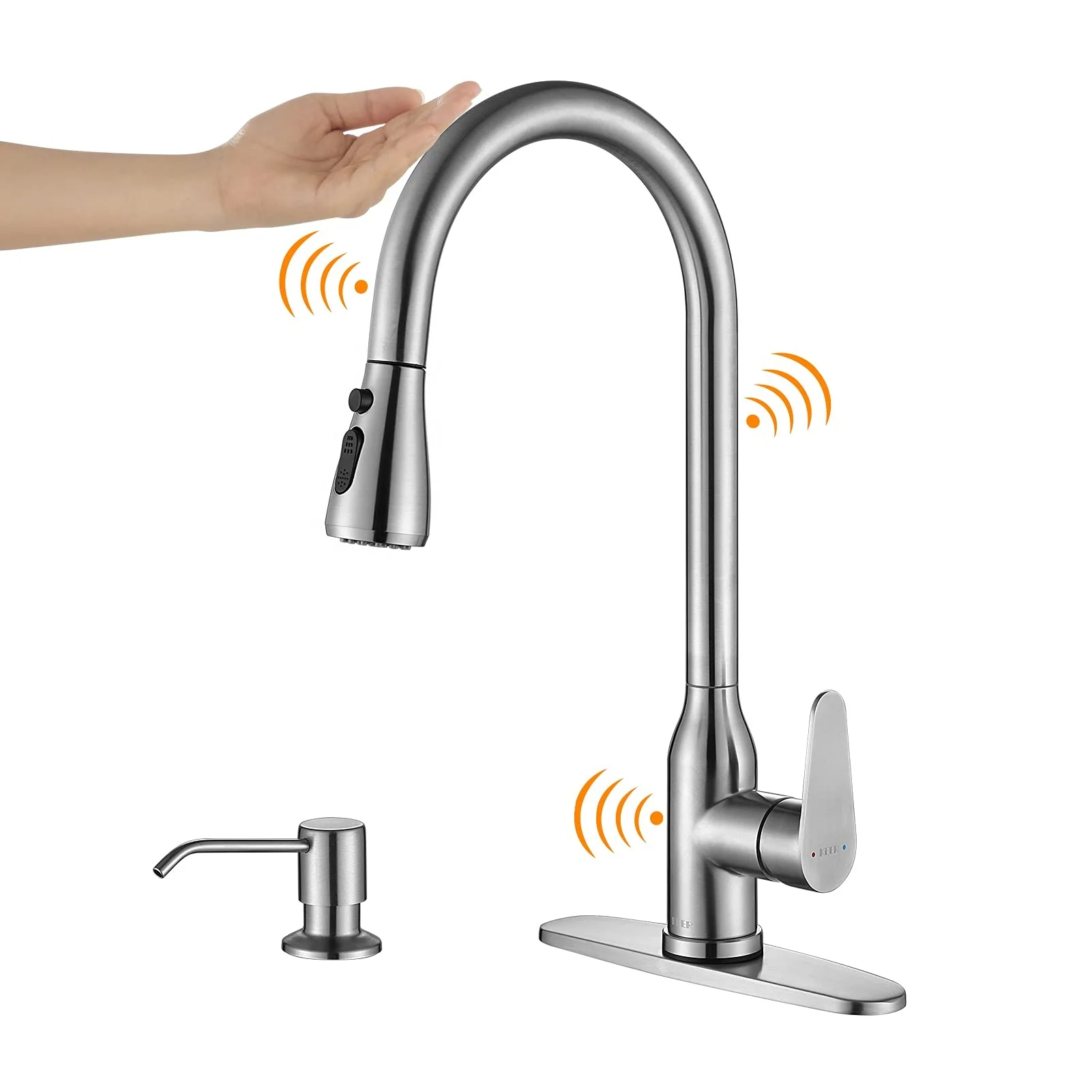 kitchen faucet stainless steel 304 water tap modern kichen kitchen taps brass pull out sprayer kitchen mixer sink faucets