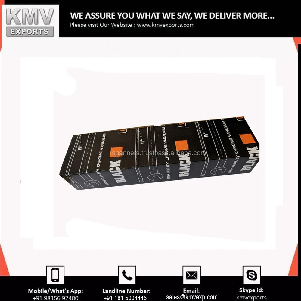 Premium Quality Open End Combination Spanner Wrench 8 PCS Hand Tools Set with Pouch Packing for Home and Industrial Usage