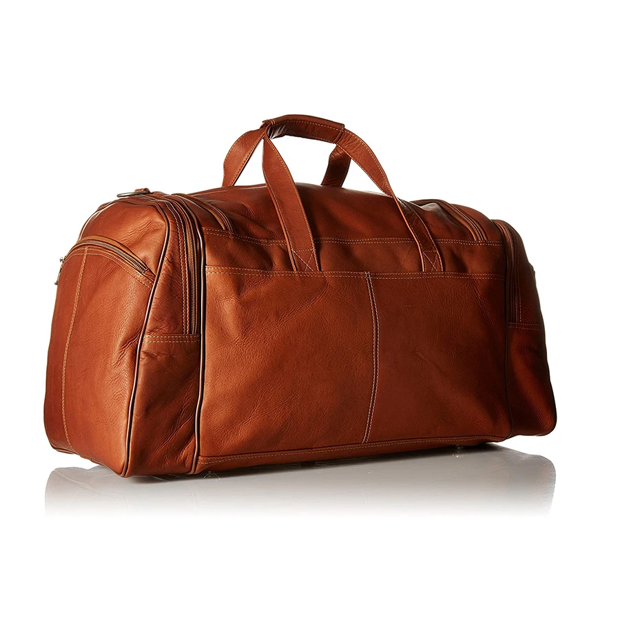 New design custom logo Men Sports Duffel Gym Waterproof Leather Travel Bag With Sport Shoes Bag