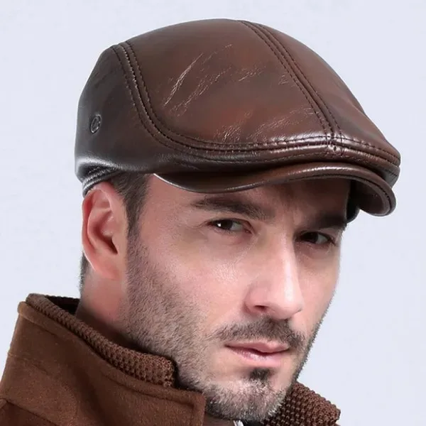New Arrival 2022 Hot Selling Baseball Men Leather Hats Golf Sports Training Pure Leather Hats For Boys Wholesale