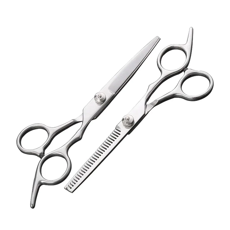 Rose Gold Knife Scissors Barbershop Accessories 6 Inch Professional Hairdressing Scissors Thinning Scissors Hair Cutting Tools