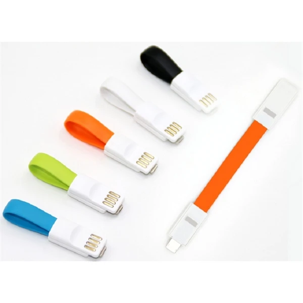 2-in-1 Mini Magnetic USB Cable Keychain Compact Convenience Stay Connected On-the-Go Compact Design