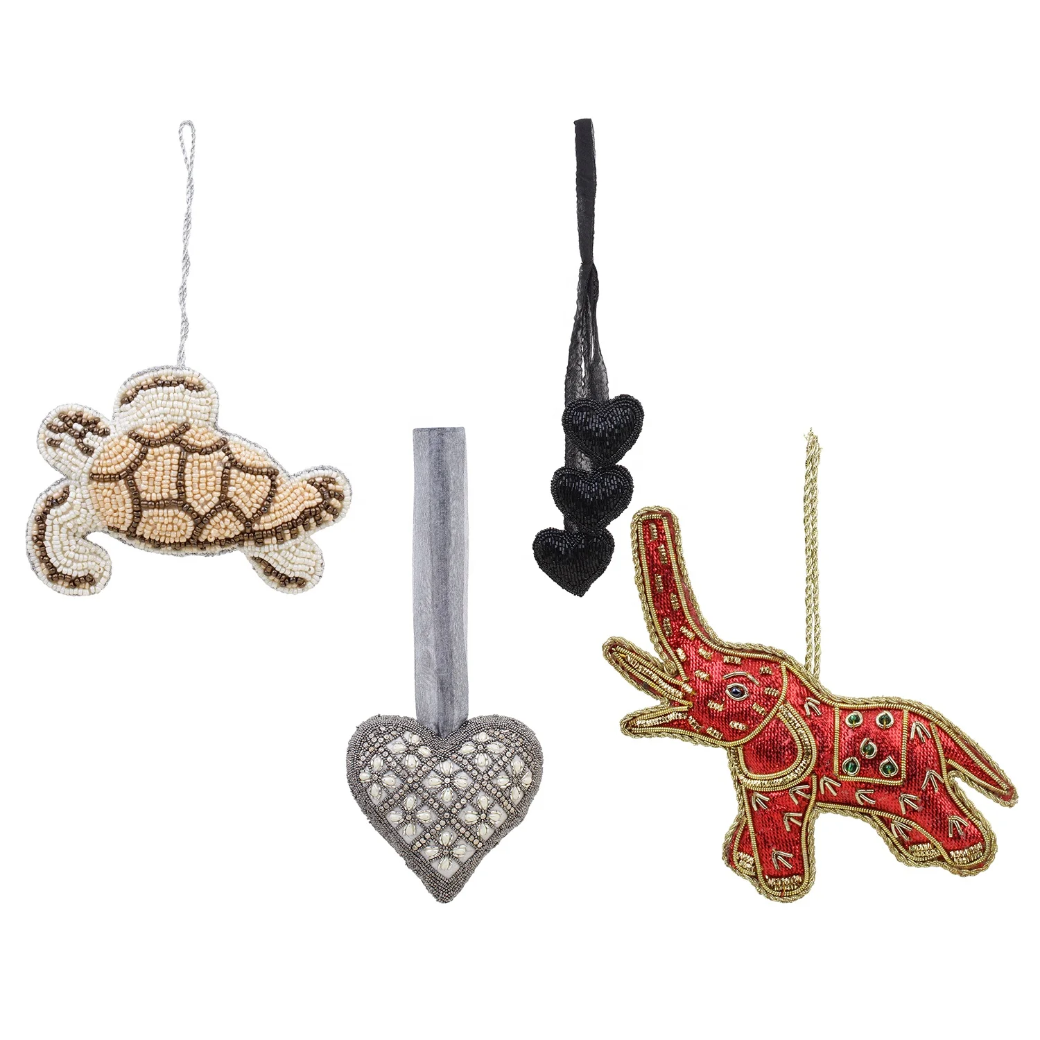 Handmade Embroidered Beaded Velvet satin Christmas Decorations Lama Santa  Socks   Flying Sparrow  Elephant  Flying Eagle Bee