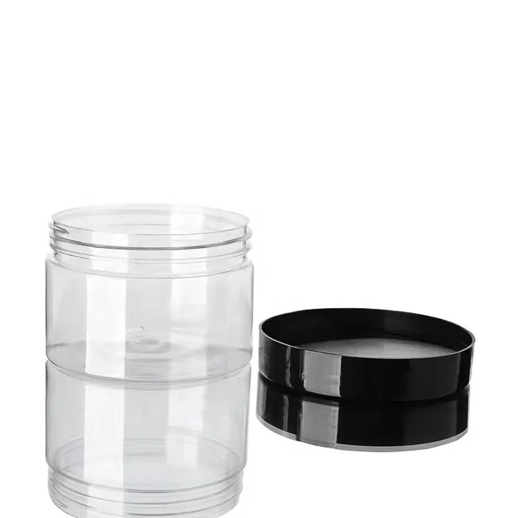 Empty storage jar packaging with lids cosmetic body scrub cream candy containers plastic jar