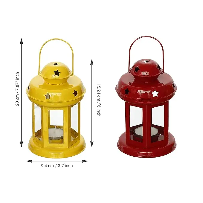 Best Quality Metal In Iron Color Enamel Candle Holder New Design Tabletop Decor Trendy High Finished Hot Selling Candle Lantern