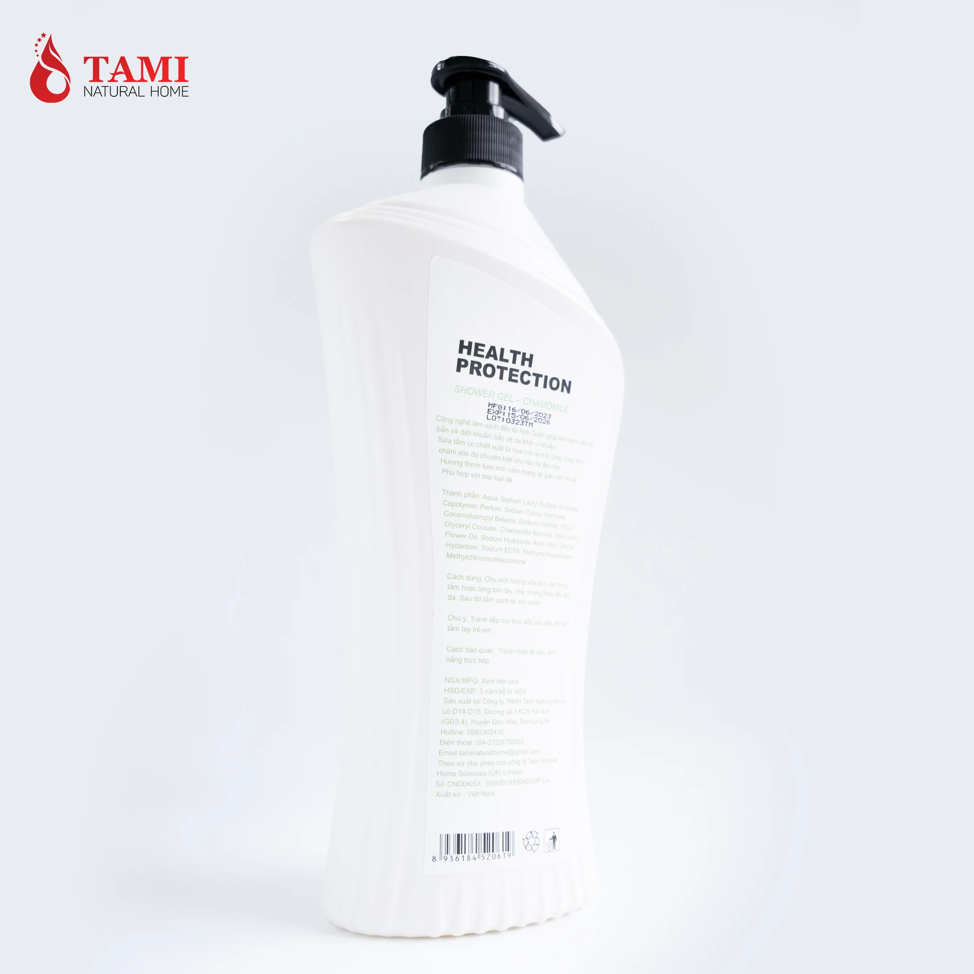 Wholesale Exported 1270g Chamomile Shower Gel from Vietnam Moisturizing Liquid with Bubble Feature Health Protection All Genders