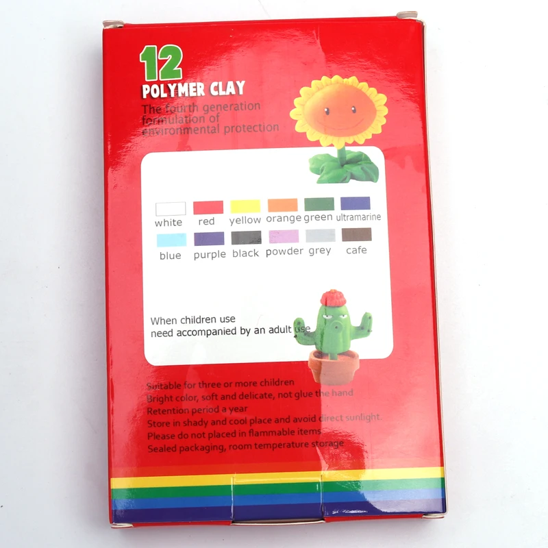 12 Colors Factory Wholesale Kid Custom Educational Polymer Clay Set