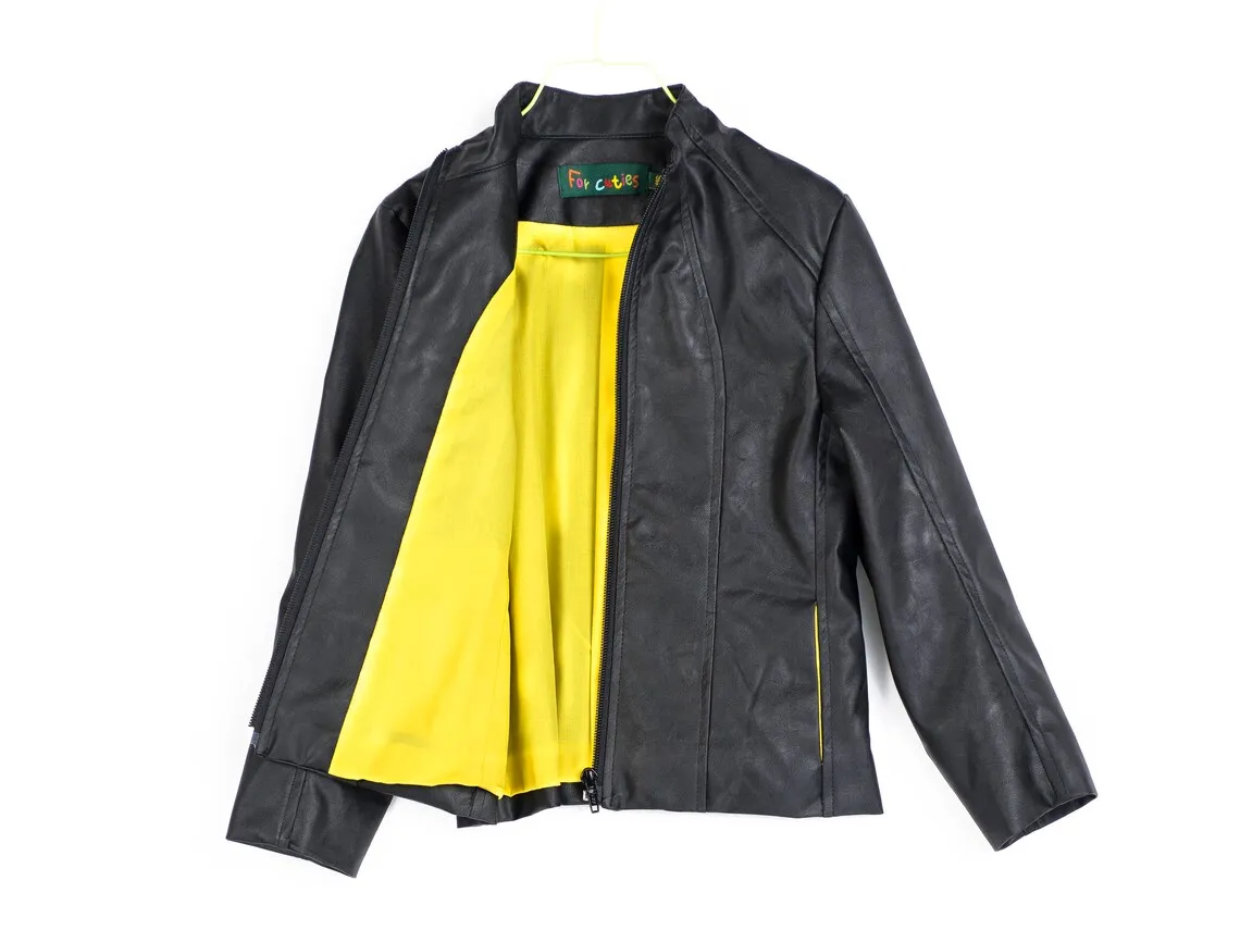 Baby Girl Winter Coats and Jackets Children Buttons Fall Winter Leather Jacket for Kids Boy and Girl