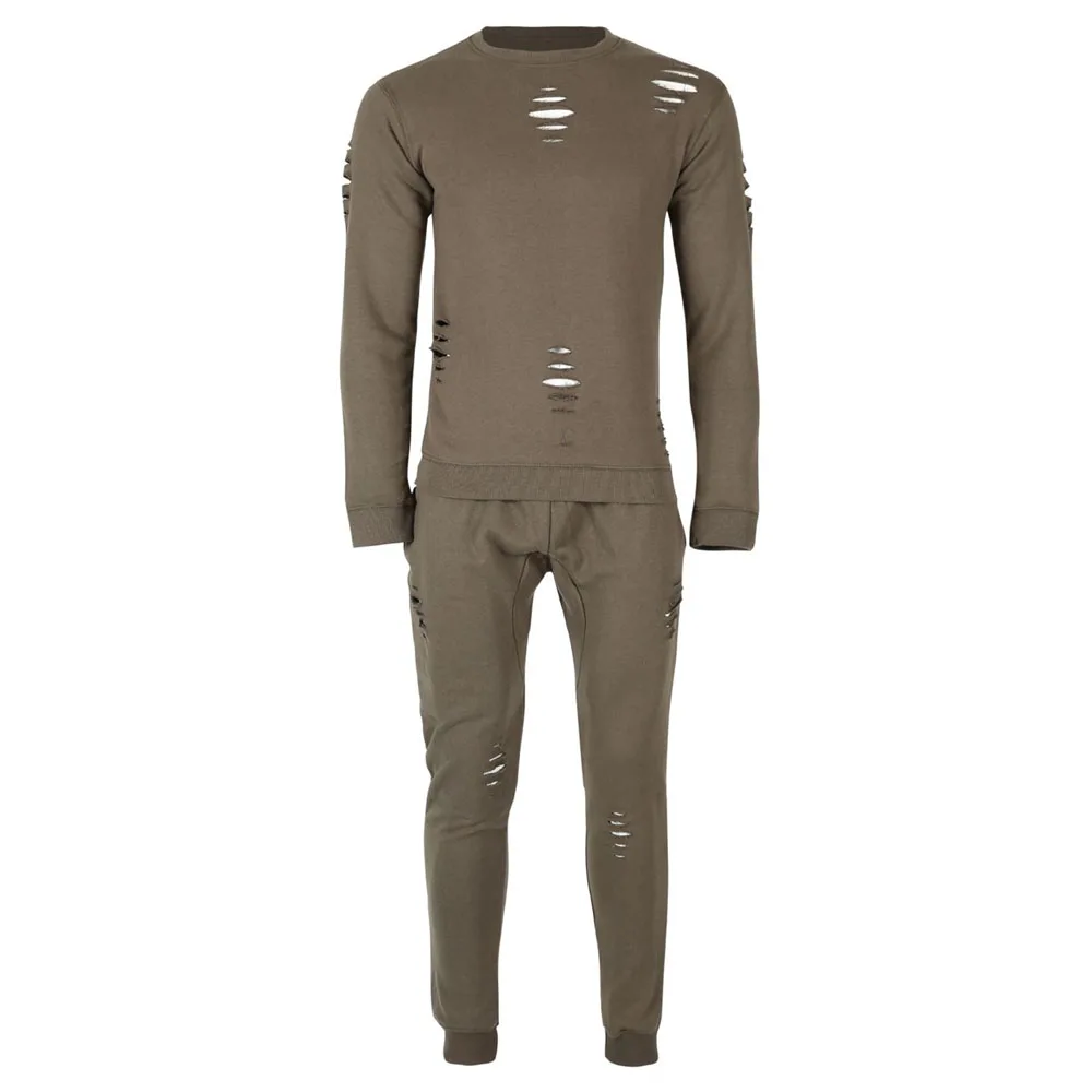 Customized Design Men Distressed Tracksuit Men Custom Made Best Quality Streetwear Men Distressed Tracksuits Best Quality