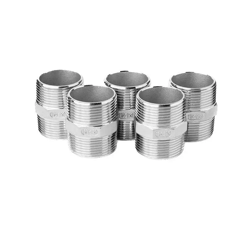 NLD Factory 304 Stainless Steel Male Pipe Coupling Fast Dust Connector Hexagon Adapter Pneumatic Fitting