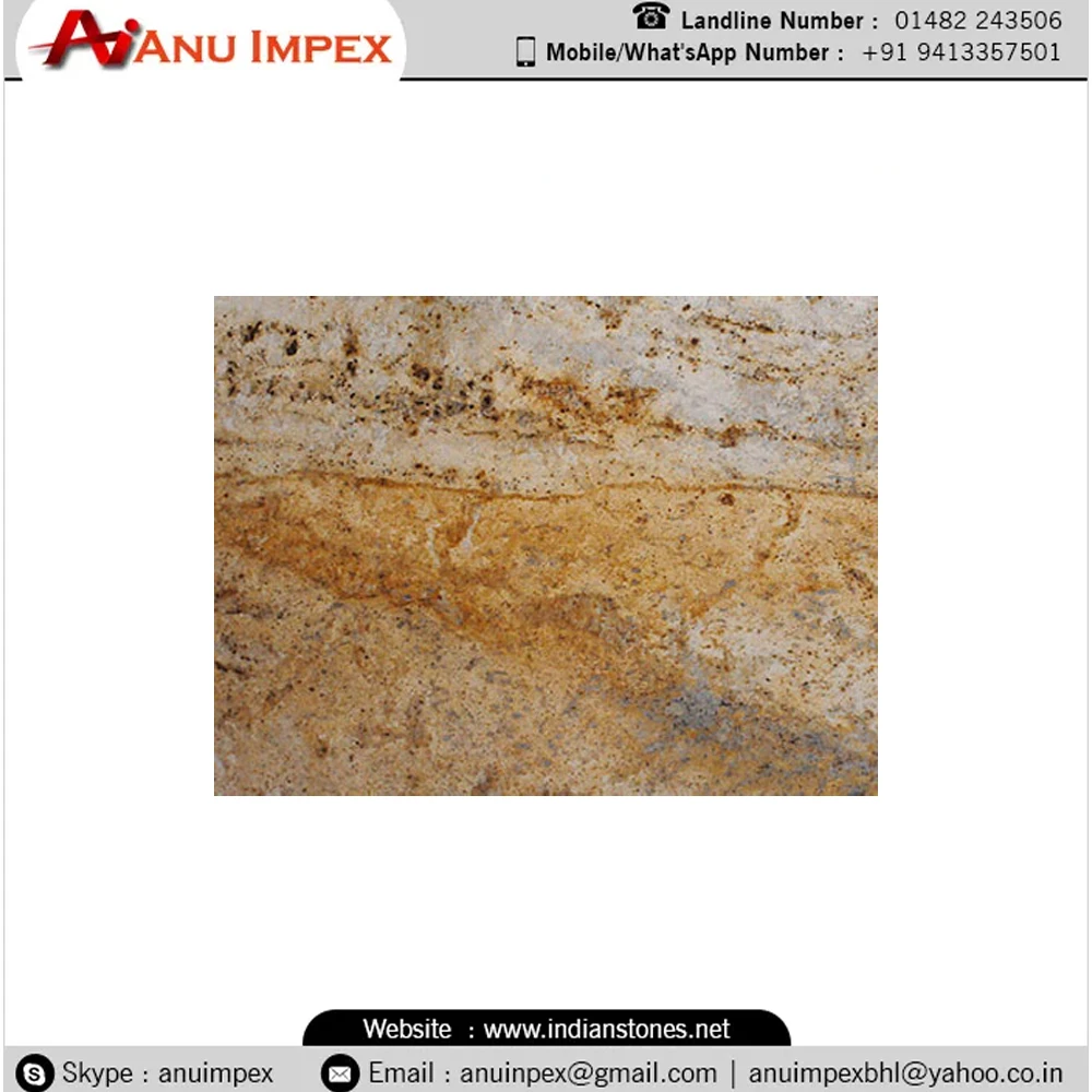 Premium Quality Colonial Gold Granite Combining High Strength and Exceptional Finish with Elegant Brown and Grey Flecking