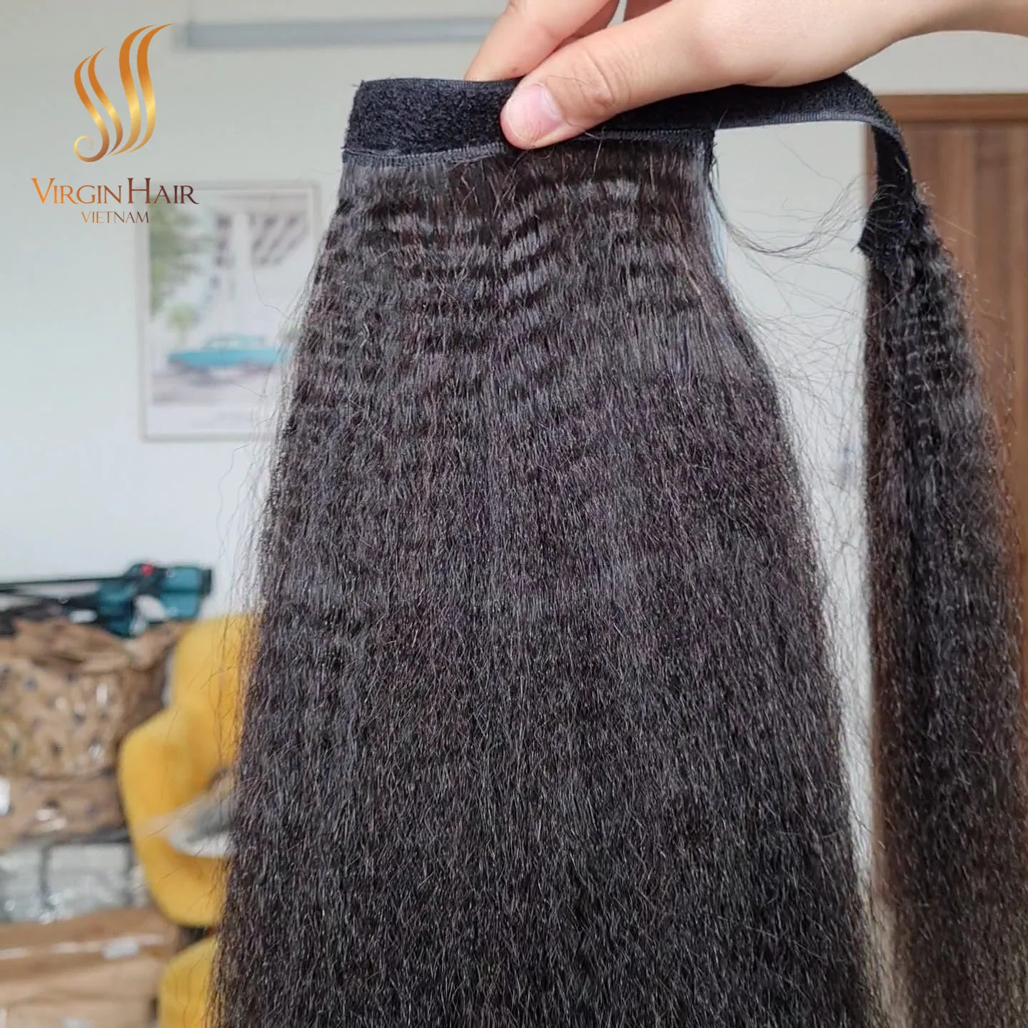 100% Human Hair Ponytail Wholesale Price Customized Style Natural Color High Quality Vietnamese Raw Virgin Hair