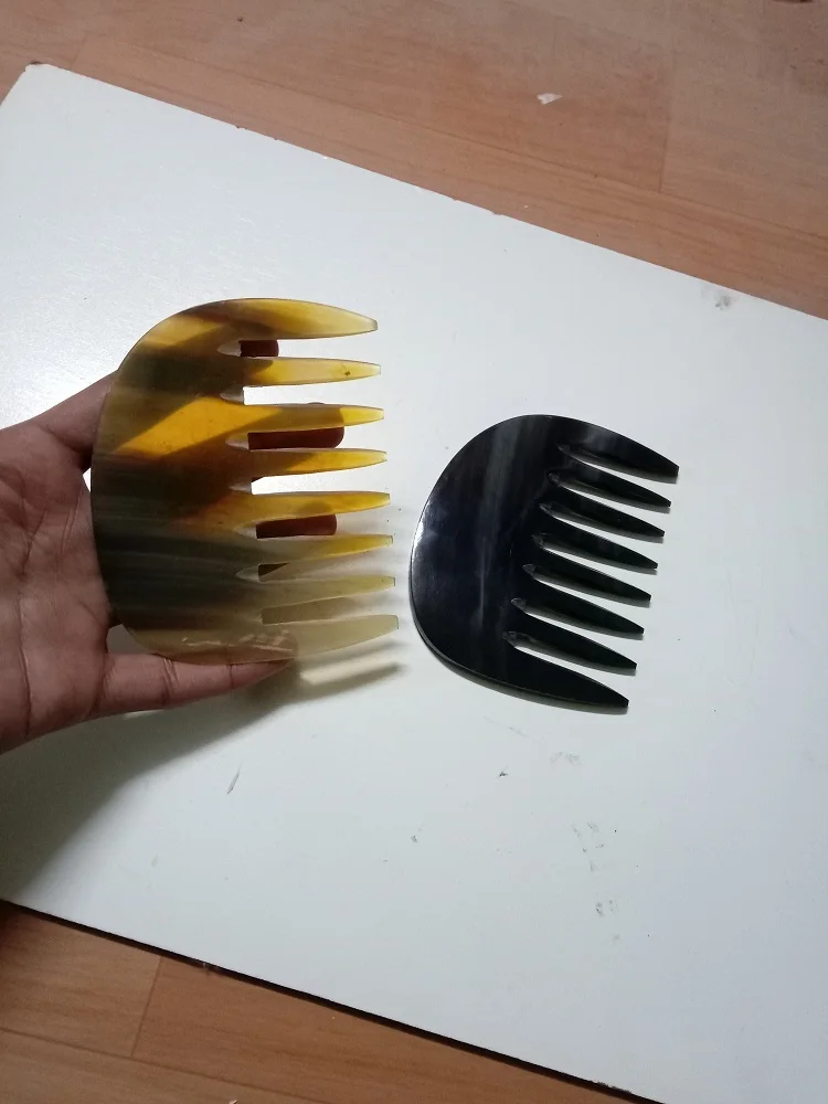 Handmade Best Quality Natural Horn Hair comb / Ox Beard Comb Real Cow Horn comb from India