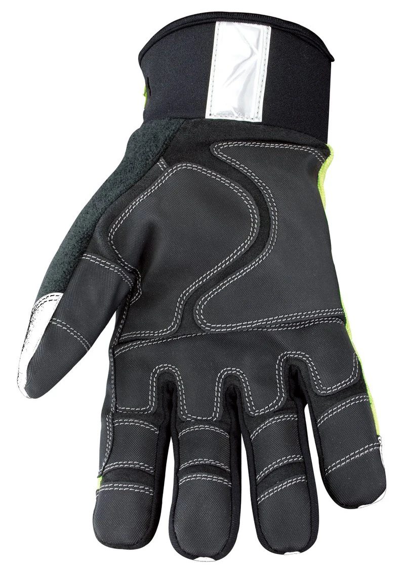2022 Reflective Coating Winter Gloves Waterproof With Non Slip Finger and Thumb Grip Gloves Synthetic Leather 1938-OEM