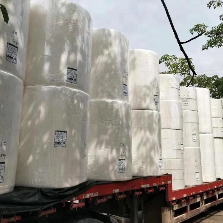 Wholesale Customize width raw material for making  napkin tissue paper jumbo mother parent roll