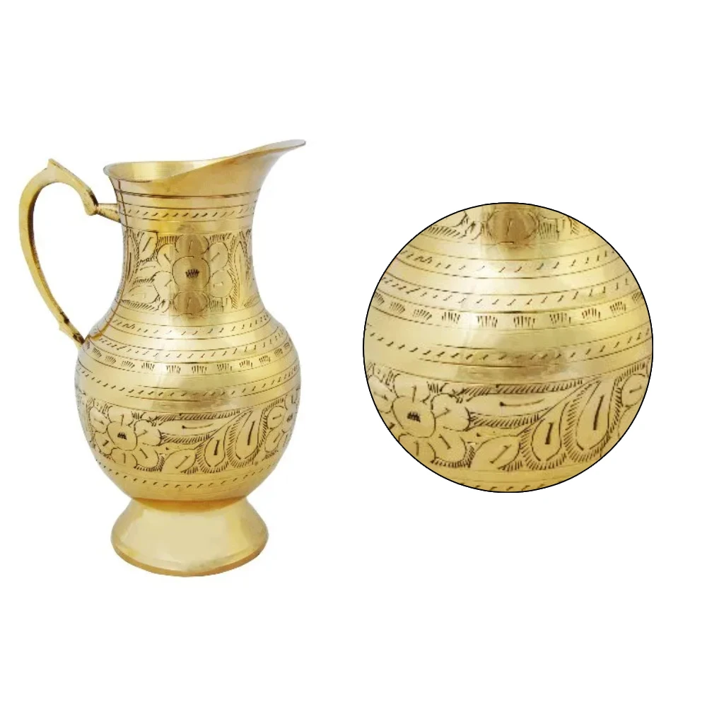 Высококачественный роскошный латунный кувшин чайный чайник с ручкой декоративный для подачи воды домашнего использования оптовая цена логотип на заказ