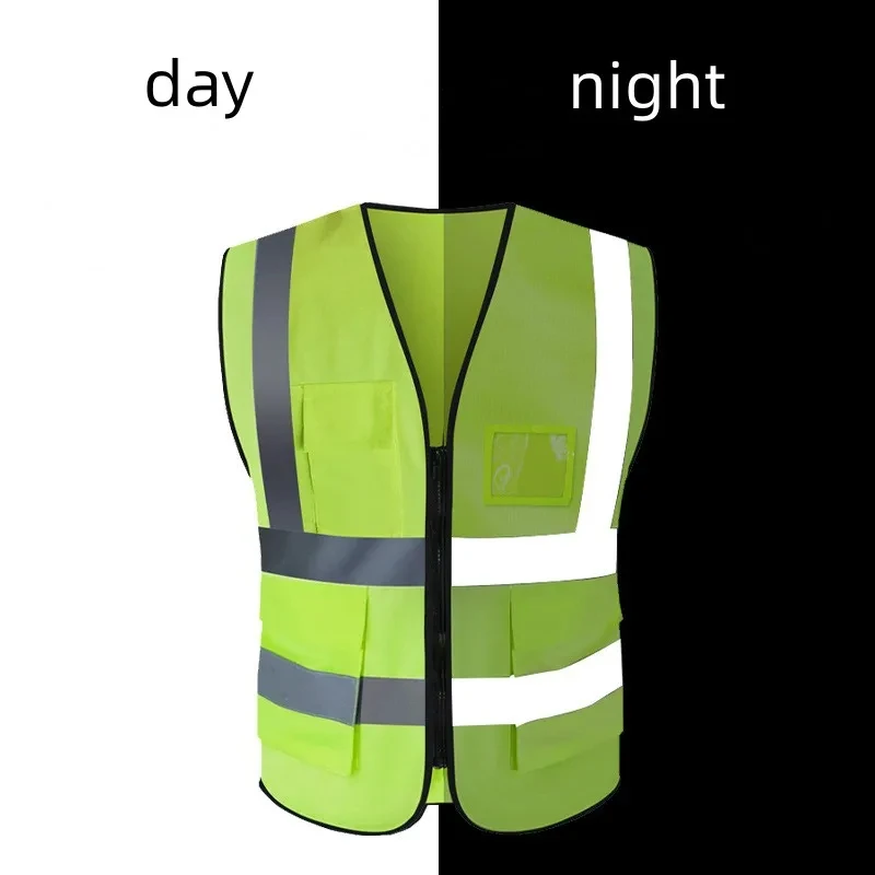 Reflective Safety Vest Custom LOGO TEXT High Visibility Work Vest Construction Work Uniforms Engineer Safety Vest