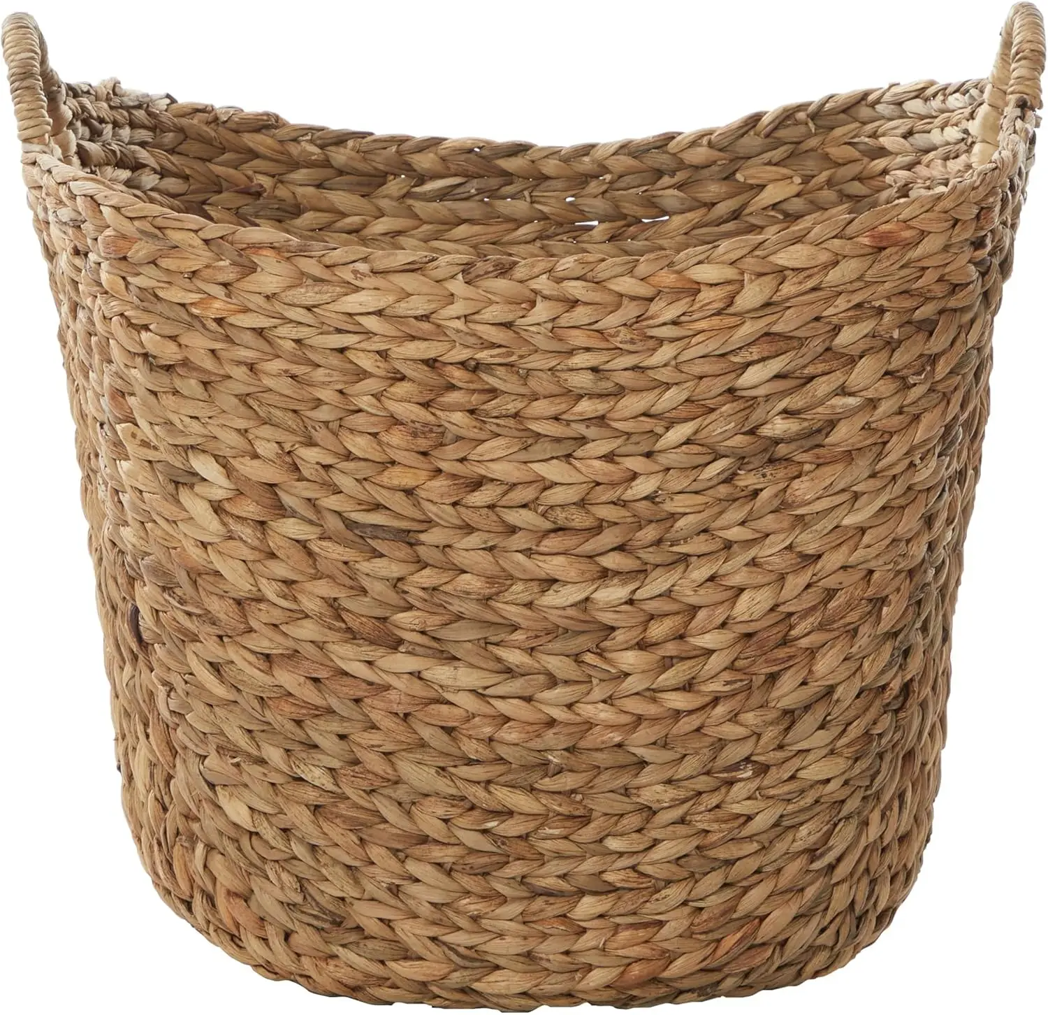 Storage Basket Decorative Natural Rope Basket Wooden Bead Decoration for Blankets,Toys,Clothes,Shoes,Plant Organizer