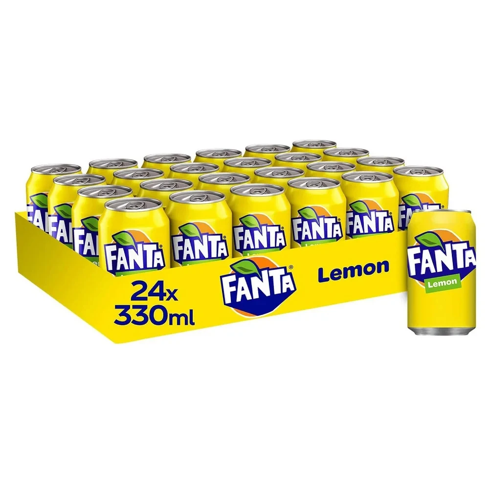Original All Flavors Fanta 330ml Carbonated Drinks for Sale Including Orange Exotic Lemon Mandarine for Wholesale
