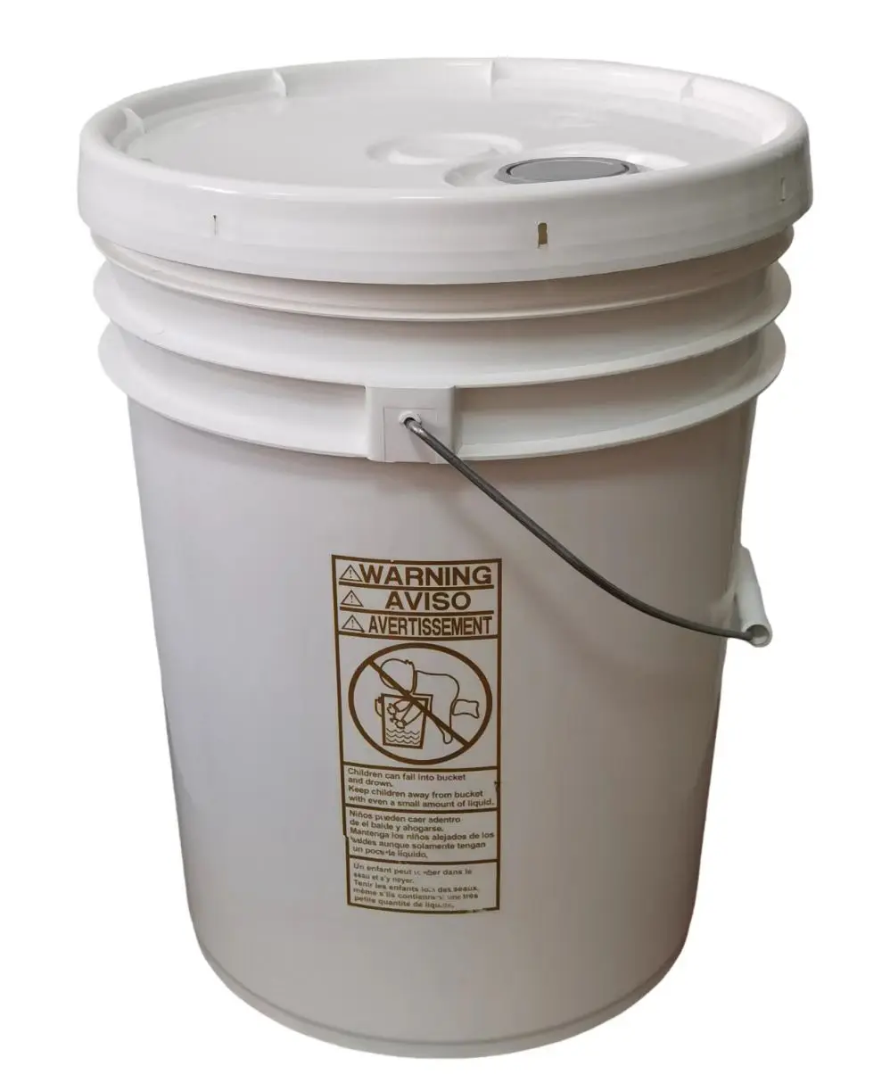 5 Gallon Plastic Bucket Water Pail Proof Coating Jar Paint Container