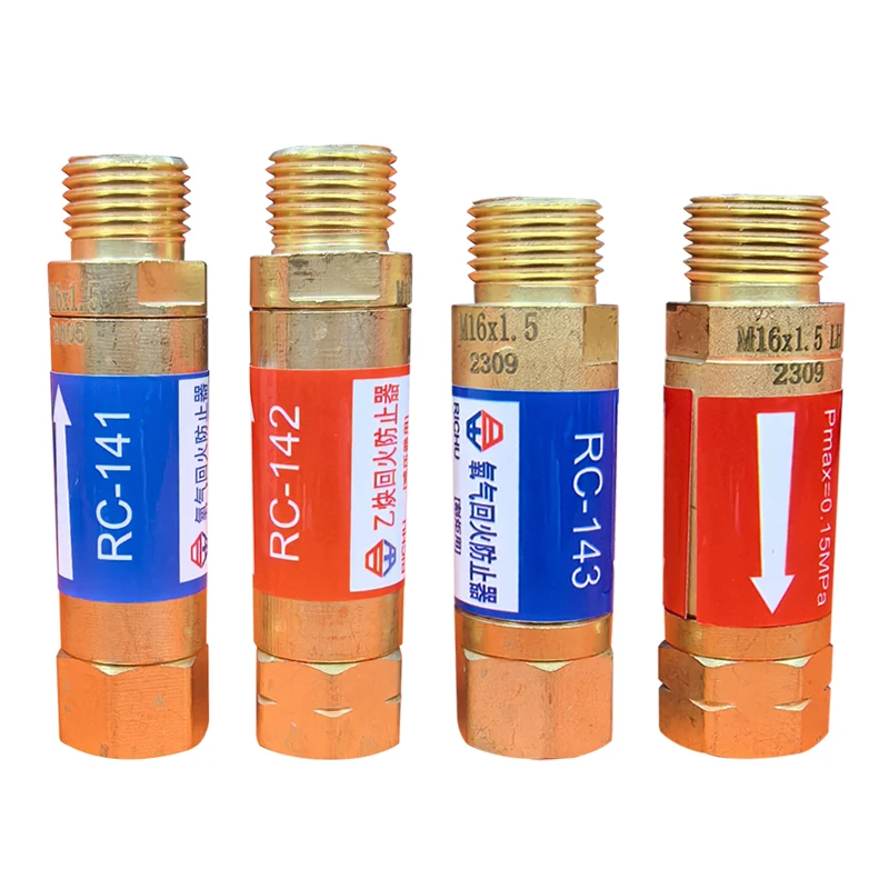 All-copper acetylene flashback preventer oxygen liquefied gas fire stop valve outlet flame arrester flashback valve