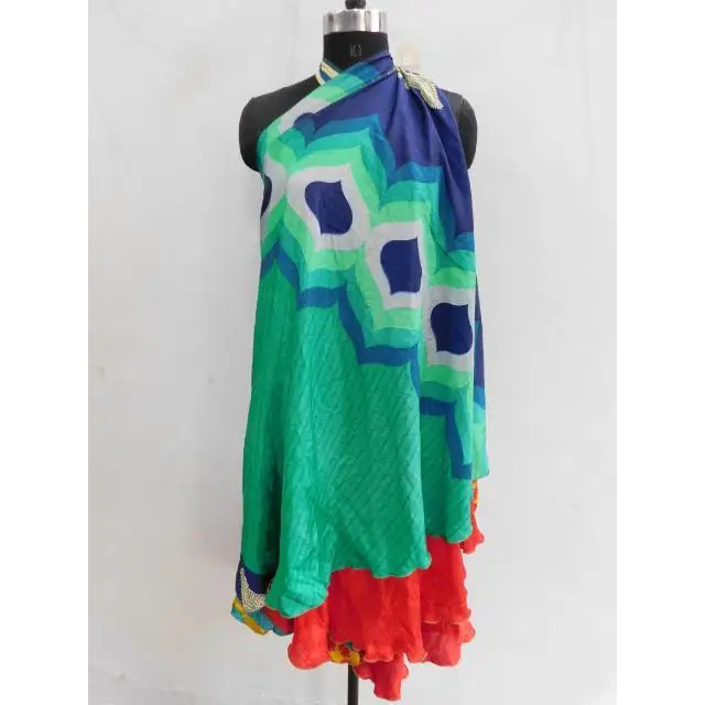 Vintage silk saree Magic Wrap Skirts Handmade Silk Reversible rapron skirt