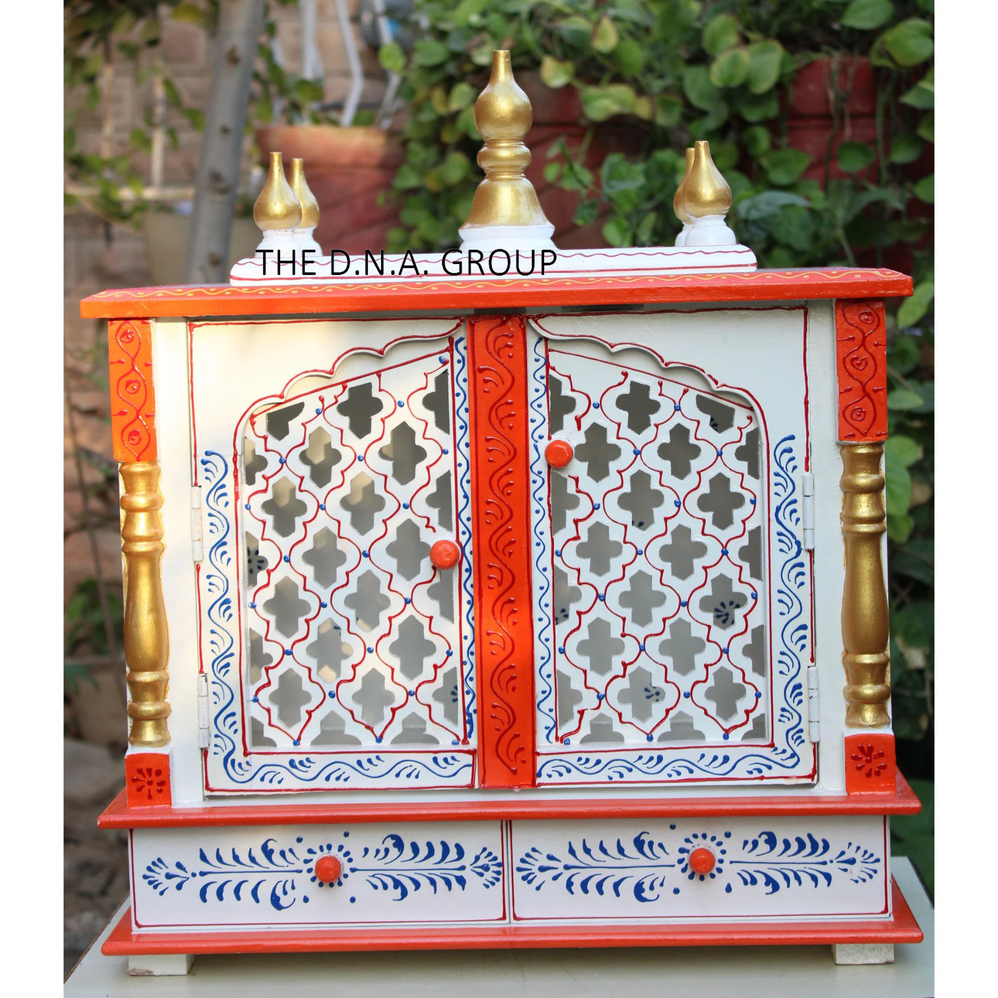 Ручная роспись индуистский деревянный храм Песочник мандир домашний Настенный декор ручная работа дерево