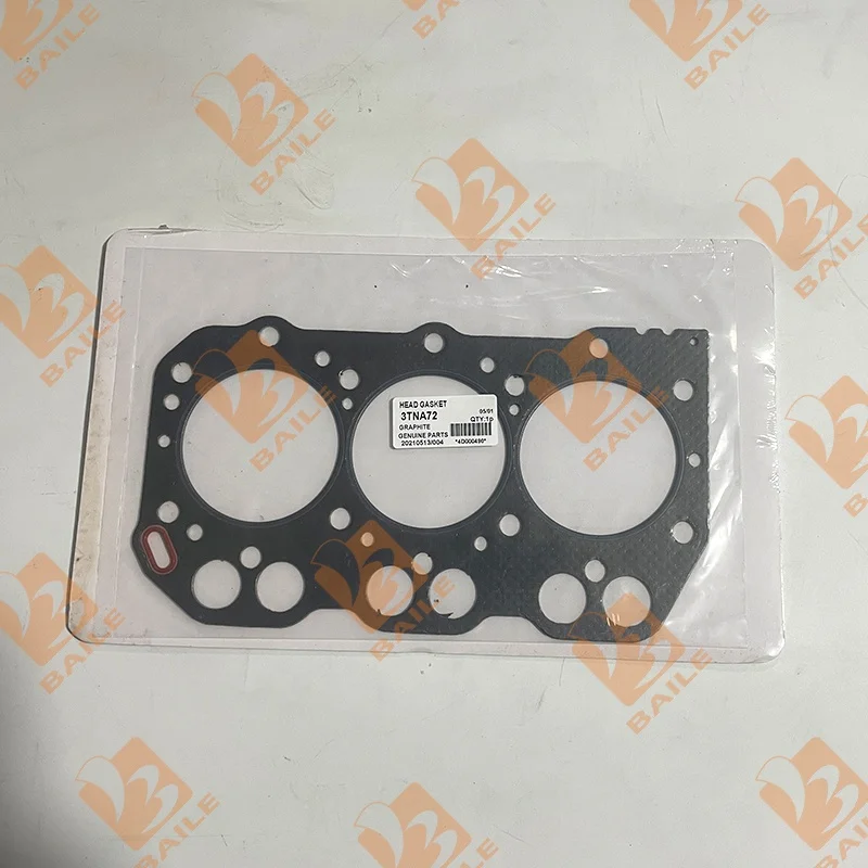 3TNA72 3TNA72L Top Cylinder Head Gasket YM719620-01343 For Yanmar Engine Repair