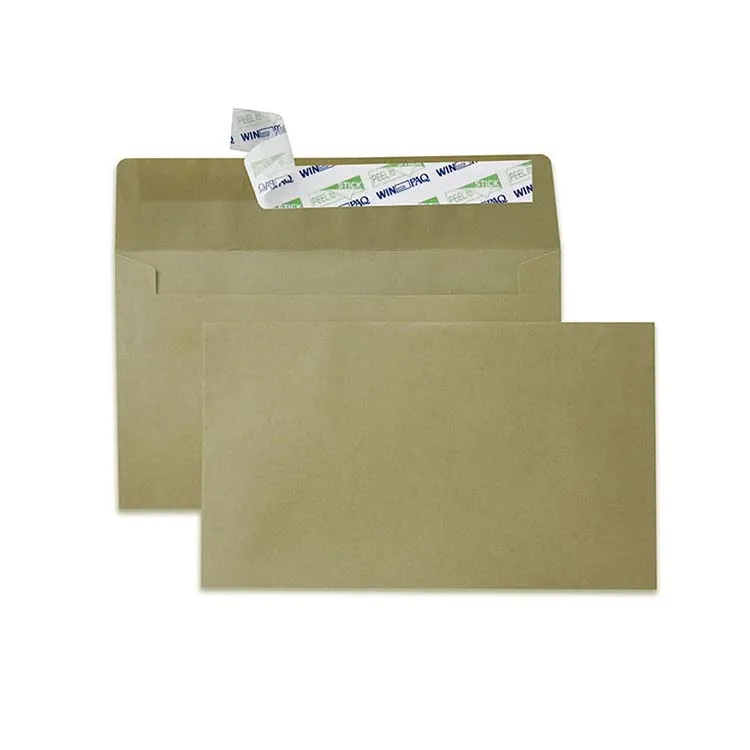 High Quality 80gsm Kraft 153x90mm Manilla P&S Envelope for Business Mailing Stationary Letter Commercial Use Envelope